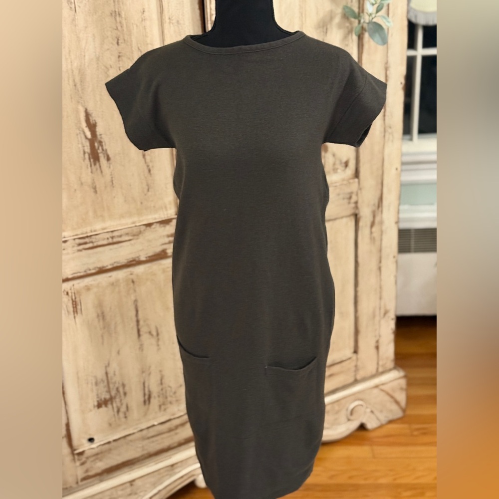 United Colors of Benetton 90’s sheath wool blend minimalist dress. Gray. Medium